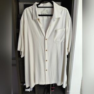 Tommy Bahama Short Sleeve Men's Shirt - XXL White Big and Tall